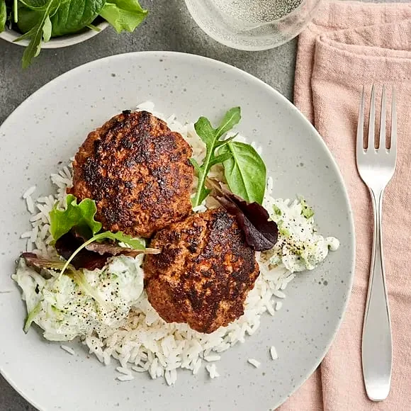 Ajvarbiff med tzatziki
